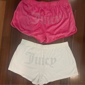 NWOT Bundle of Juicy Couture Pink and White Shorts Bundle
